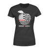 Apparel XS / Black Personalized Shirt - TRL x Teacher - Love Half Apple - Standard Women's T-shirt - DSAPP
