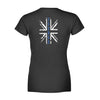 Apparel XS / Black Personalized Shirt - UK Thin Blue Line Flag Police Name - Standard Women's T-shirt