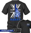 Apparel S / Black Personalized Shirt - UK Thin Blue Line Flag - Police Suit - Standard T-shirt