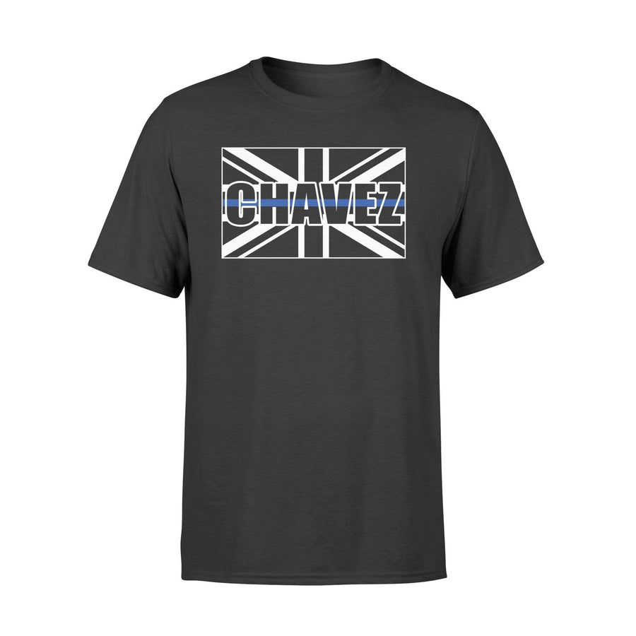 Apparel S / Black Personalized Shirt - UK Thin Blue Line - Police Name - DSAPP