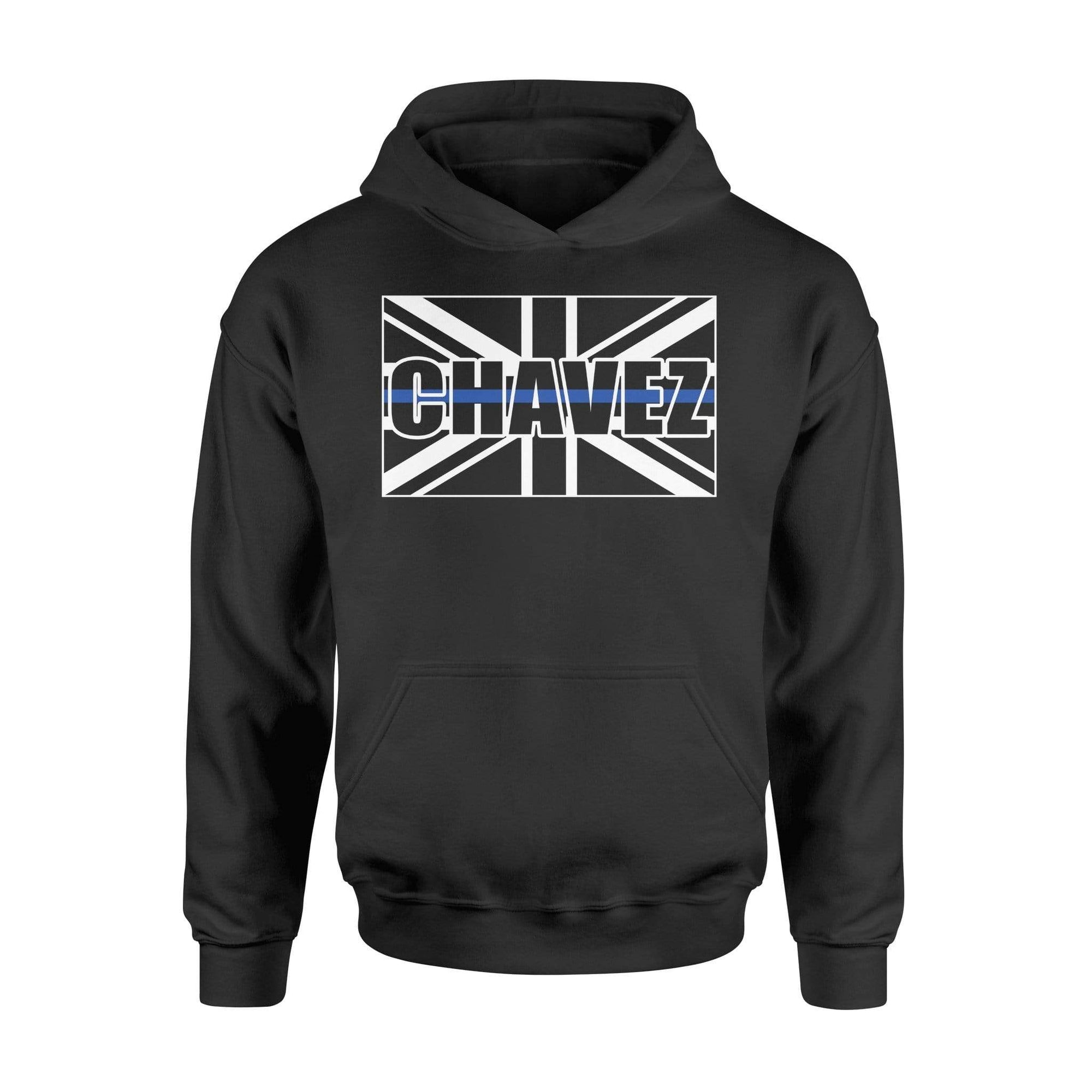 Apparel S / Black Personalized Shirt - UK Thin Blue Line - Police Name - DSAPP