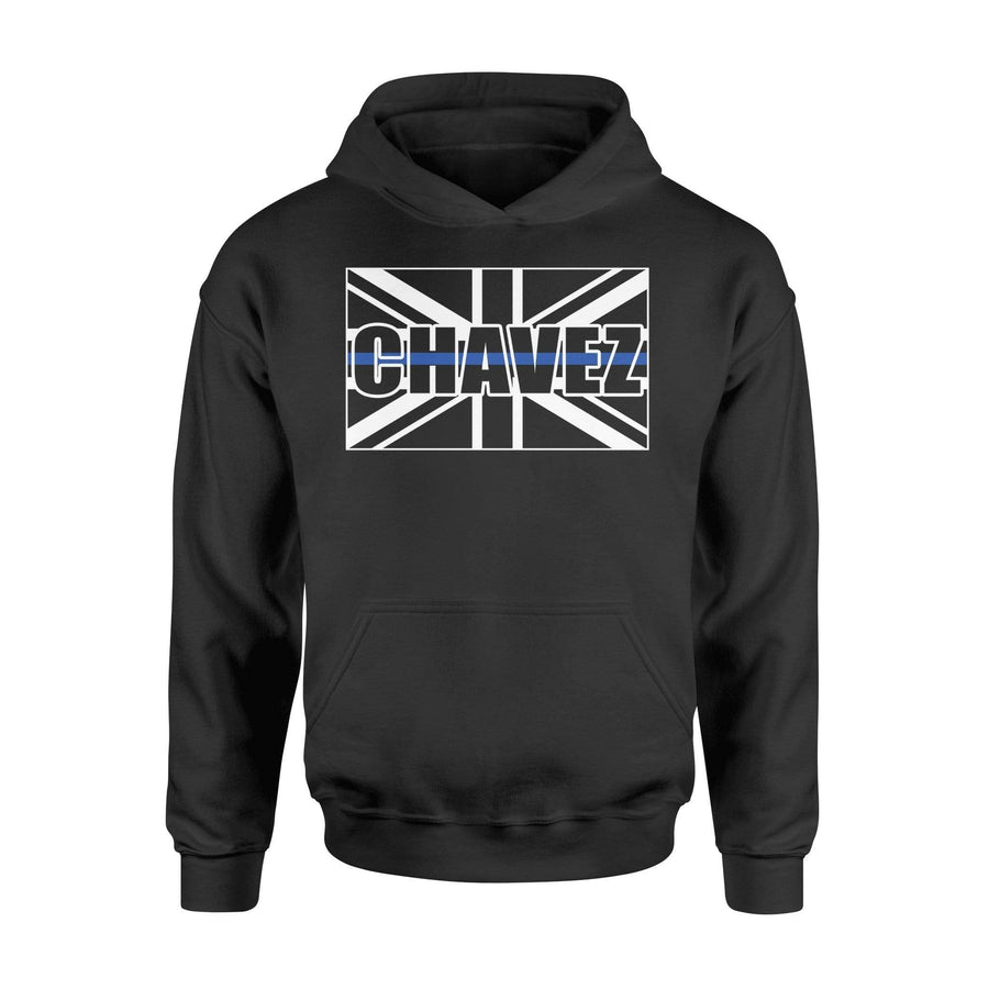 Apparel S / Black Personalized Shirt - UK Thin Blue Line - Police Name - DSAPP