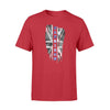 Apparel S / Red Personalized Shirt - Vertical UK Thin Blue Line Distressed Flag - Police Name - Standard T-shirt