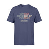 Apparel S / Navy Personalized Shirt - Veteran - Proudly Served Flag Pattern - Standard T-shirt - DSAPP