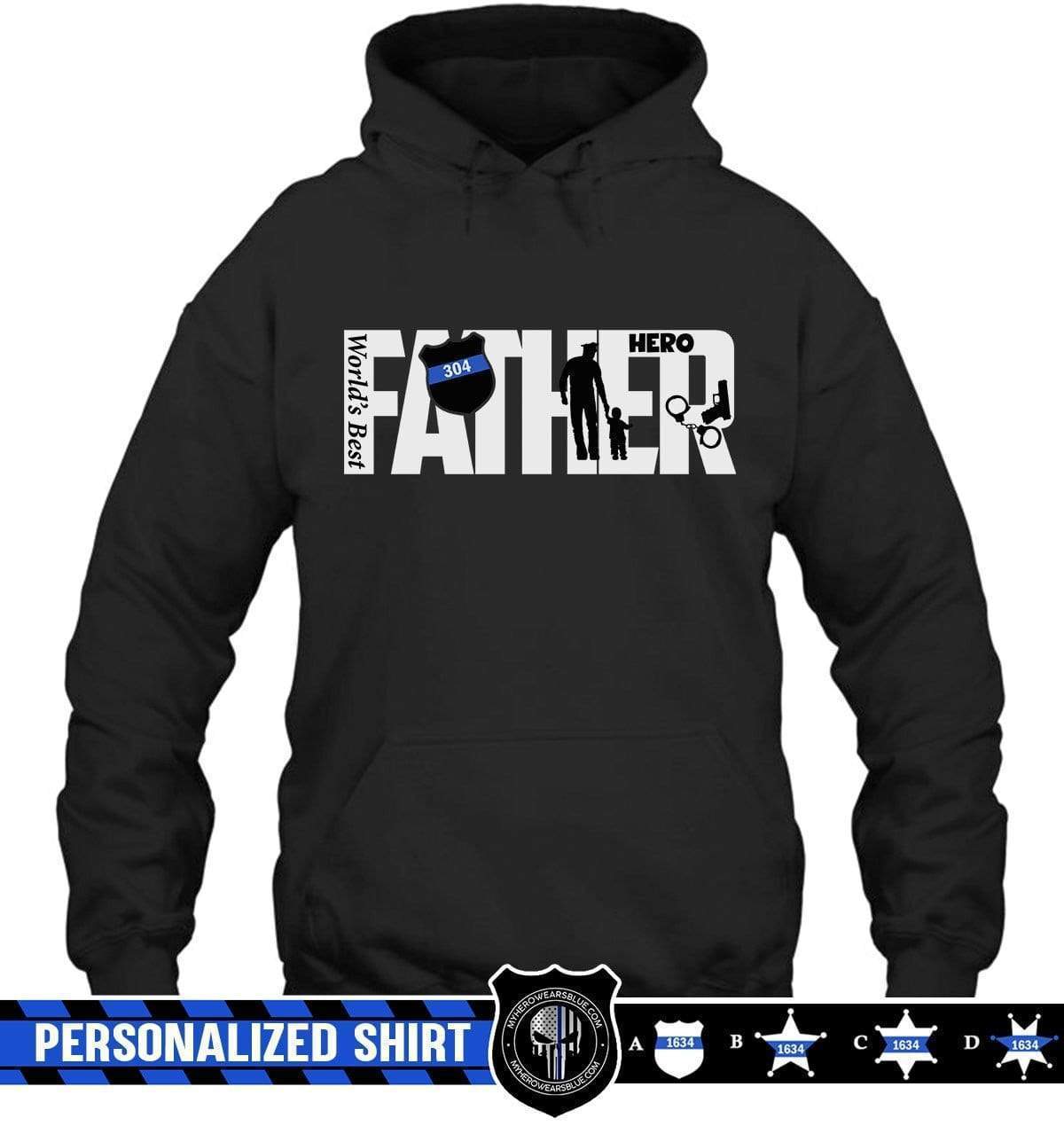 Apparel S / Black Personalized Shirt - World Best Hero Dad - DSAPP