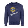 Apparel S / Navy Personalized Shirt - Xmas - TBL Sunflower Moon Sleigh - Standard Fleece Sweatshirt - DSAPP