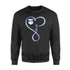 Apparel S / Black Personalized Sweater - Infinity Love - Police Badge - Standard Fleece Sweatshirt - DSAPP