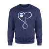 Apparel S / Navy Personalized Sweater - Infinity Love - Police Badge - Standard Fleece Sweatshirt - DSAPP