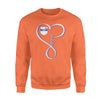 Apparel S / Orange Personalized Sweater - Infinity Love - Police Badge - Standard Fleece Sweatshirt - DSAPP
