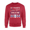 Apparel S / Red Personalized Sweater - My Favorite Police Officer Calls Me Mom - Standard Fleece Sweatshirt - DSAPP