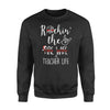 Apparel S / Black Personalized Sweater - TRL - Rockin Fire Wife Christmas - Standard Fleece Sweatshirt - DSAPP