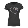 Apparel XS / Black Personalized -TBL- Heart Leopard Stroke Shirt - Standard Women’s T-shirt - DSAPP