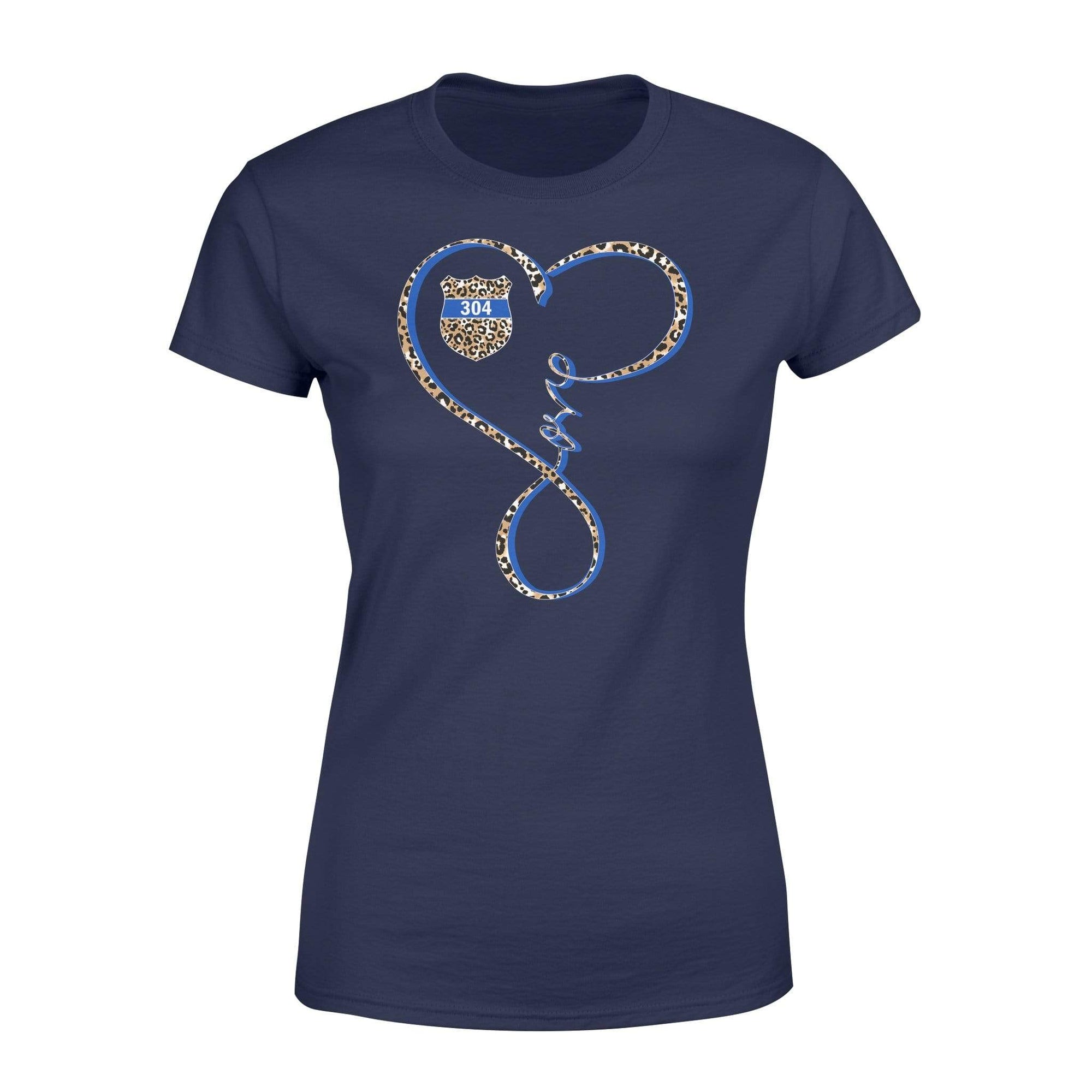 Apparel XS / Navy Personalized- TBL - Infinity Love Leopard Shirt - Standard Women's T-shirt - DSAPP
