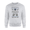 Apparel S / Heather Grey Personalized Ugly Sweater - TBL - Xmas Police Navidad - Standard Fleece Sweatshirt - DSAPP