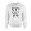 Apparel S / White Personalized Ugly Sweater - TBL - Xmas Police Navidad - Standard Fleece Sweatshirt - DSAPP