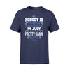 Apparel S / Navy Police - Birth Month - Nobody Is Perfect Shirt - July shirt - Standard T-shirt