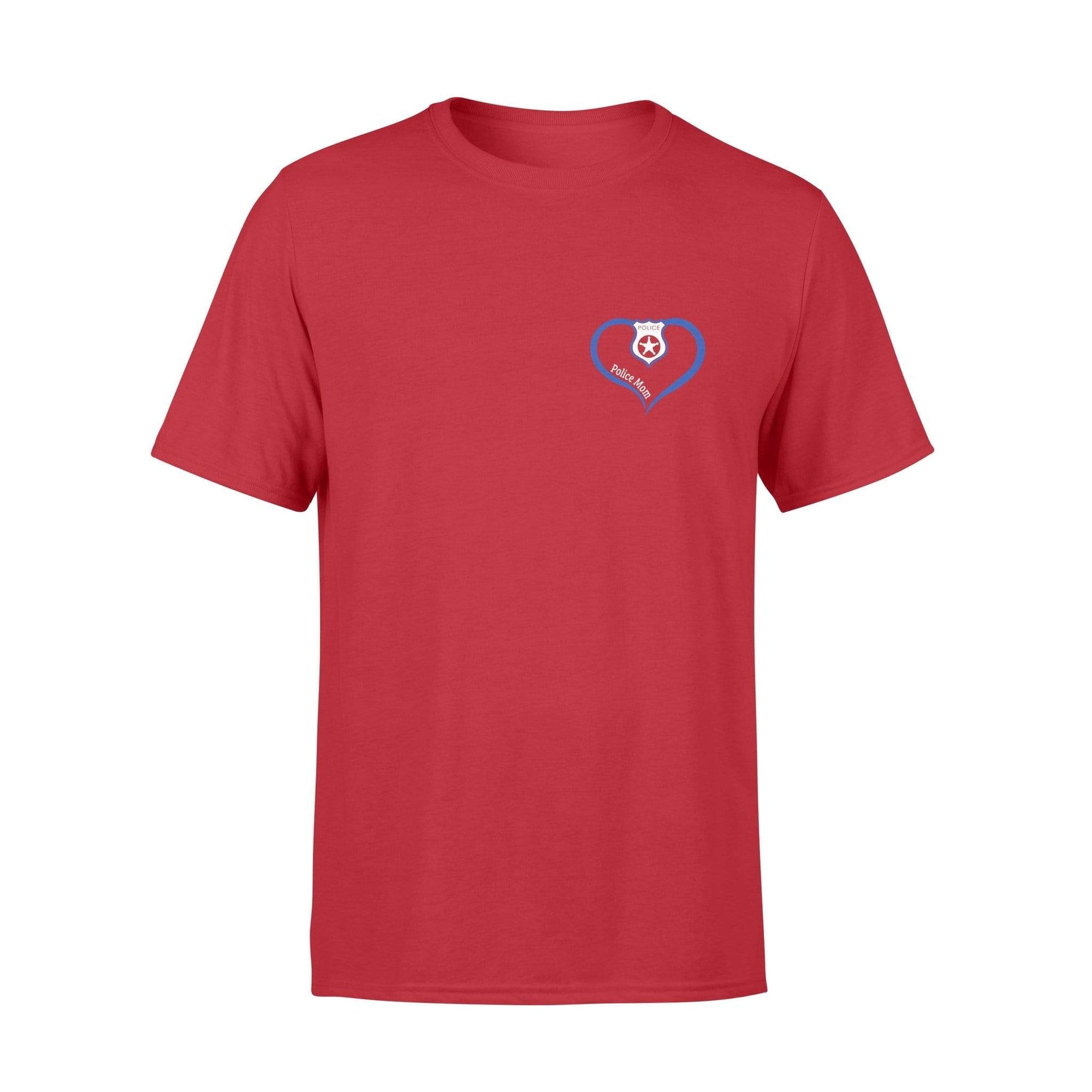 Apparel S / Red Police Mom Shirt - Pocket Design - Standard T-shirt - DSAPP