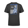 Apparel S / Black Police Officer Suit - Name and Department - Personalized Shirt - Standard T-shirt - DSAPP