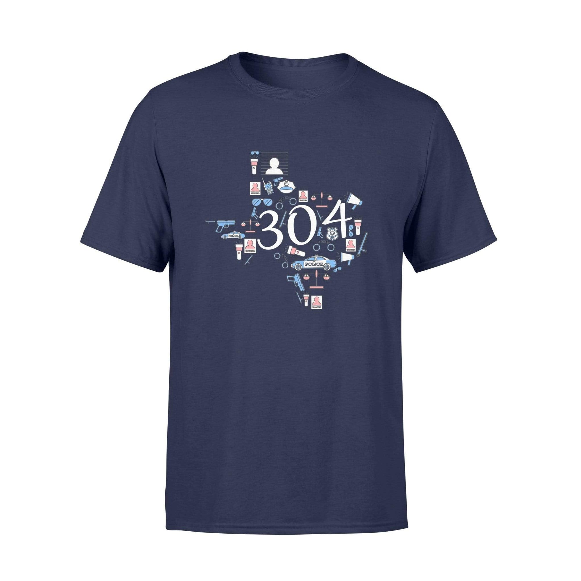 Apparel S / Navy Police Things Inside Texas State Map - Personalized Shirt - DSAPP