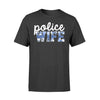 Apparel S / Black Police Wife - Thin Blue Line Floral Shirt - Standard T-shirt