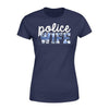 Apparel XS / Navy Police Wife - Thin Blue Line Floral Shirt - Standard Women's T-shirt