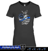 Apparel XS / Black Police x Teacher - Galaxy Flag Apple Shape - Standard Women's T-shirt - DSAPP