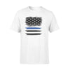 Apparel S / White Scratch Thin Blue Line Flag Shirt - Standard T-shirt