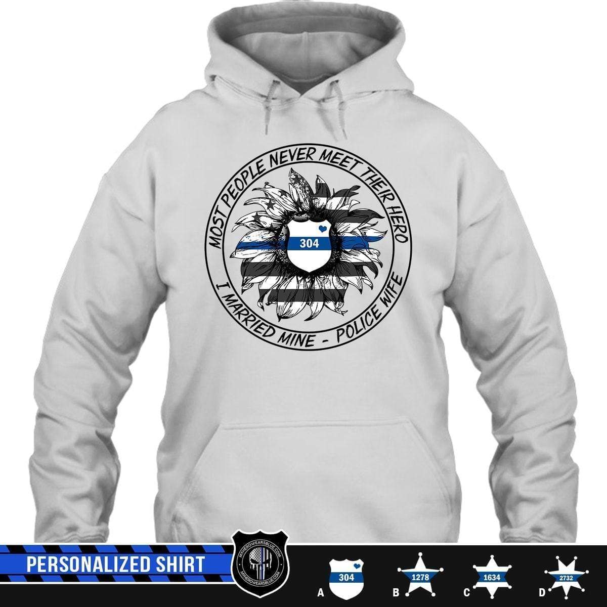 Apparel S / White Sunflower - Circle - Married My Hero - Personalized Shirt - DSAPP