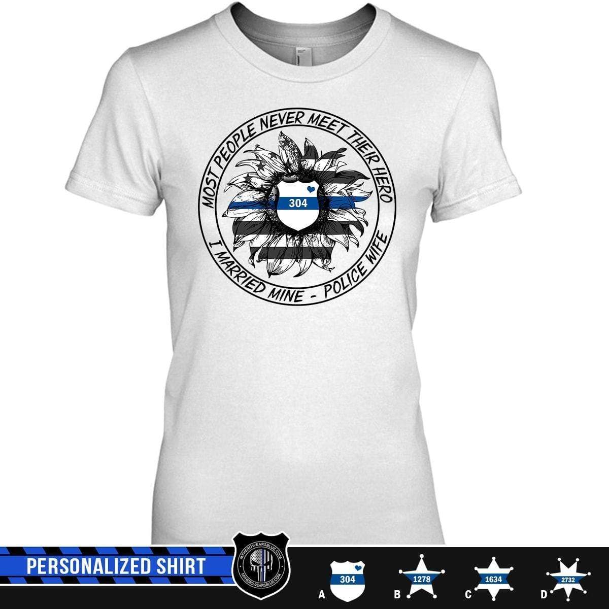 Apparel XS / White Sunflower - Circle - Married My Hero - Personalized Shirt - DSAPP