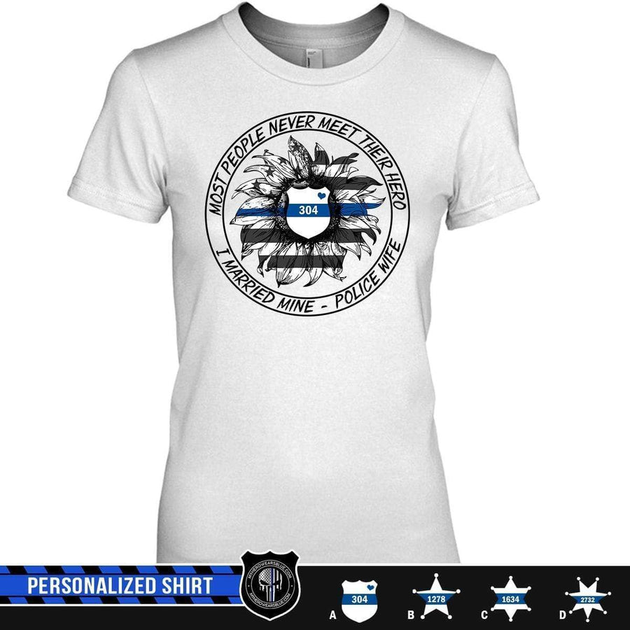 Apparel XS / White Sunflower - Circle - Married My Hero - Personalized Shirt - DSAPP