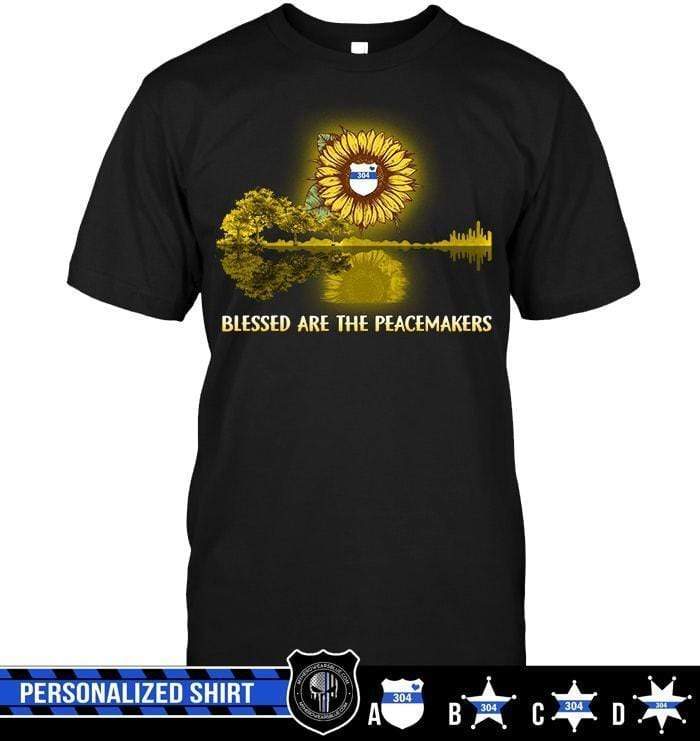 Apparel S / Black Sunflower Reflection - Police Badge - Personalized Shirt - DSAPP