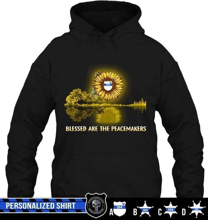Apparel S / Black Sunflower Reflection - Police Badge - Personalized Shirt - DSAPP