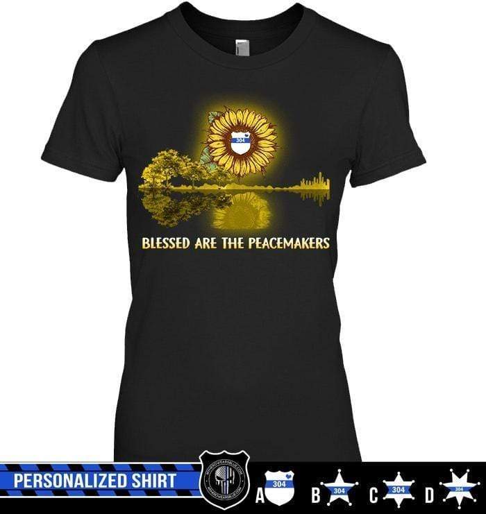Apparel XS / Black Sunflower Reflection - Police Badge - Personalized Shirt - DSAPP