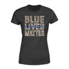 Apparel XS / Black TBL - Blue Lives Matter Leopard Shirt - Standard Women's T-shirt - DSAPP