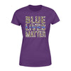 Apparel XS / Purple TBL - Blue Lives Matter Leopard Shirt - Standard Women's T-shirt - DSAPP