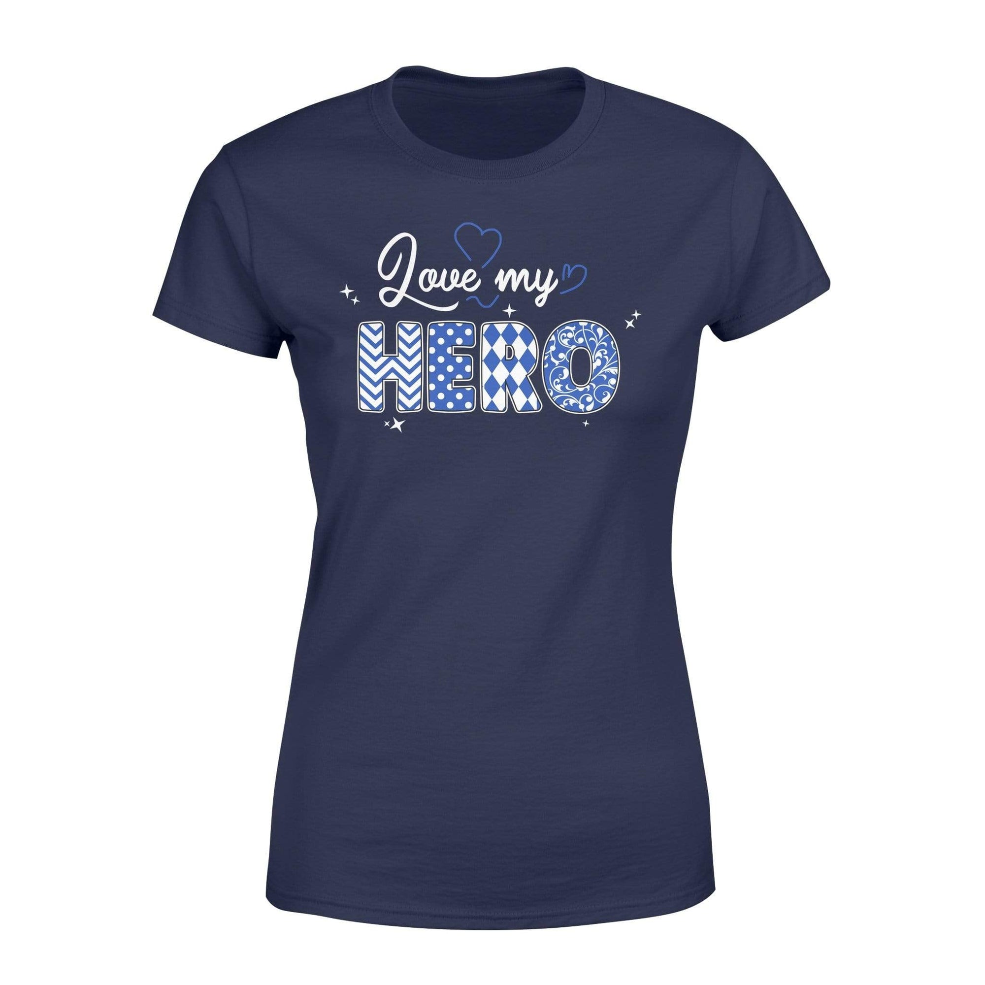 Apparel XS / Navy TBL -Love My Hero Heartbeat Shirt - Standard Women's T-shirt - DSAPP