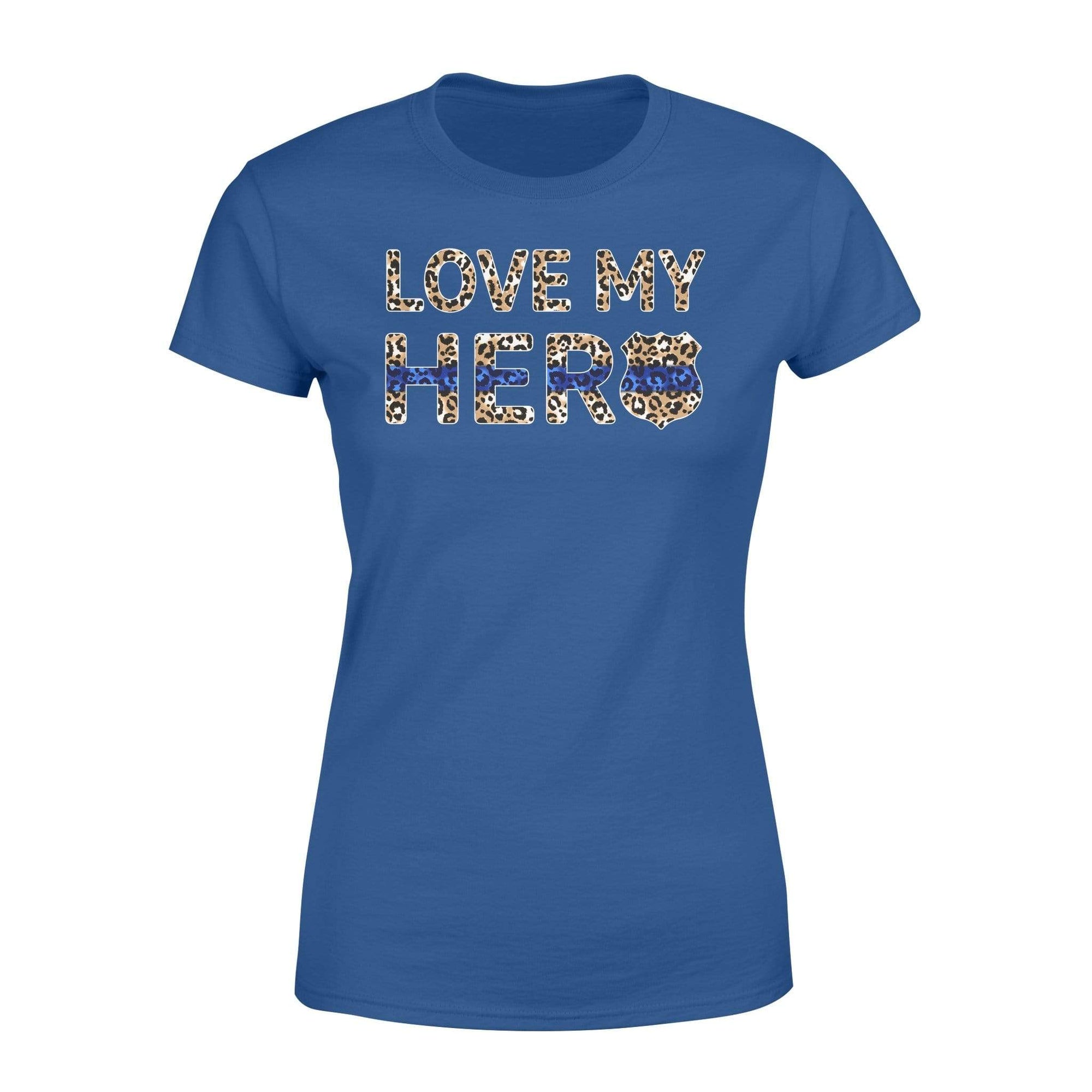 Apparel XS / Royal TBL - Love My Hero Leopard Shirt - Standard Women’s T-shirt - DSAPP