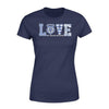 Apparel XS / Navy TBL - Love My Hero Slogan Pattern Shirt - Standard Women's T-shirt - DSAPP