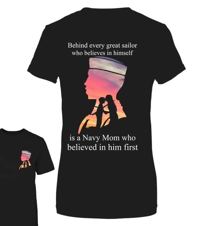 Apparel XS / Black TBL - Mom Behind Navy Shirt - Standard Women's T-shirt - DSAPP