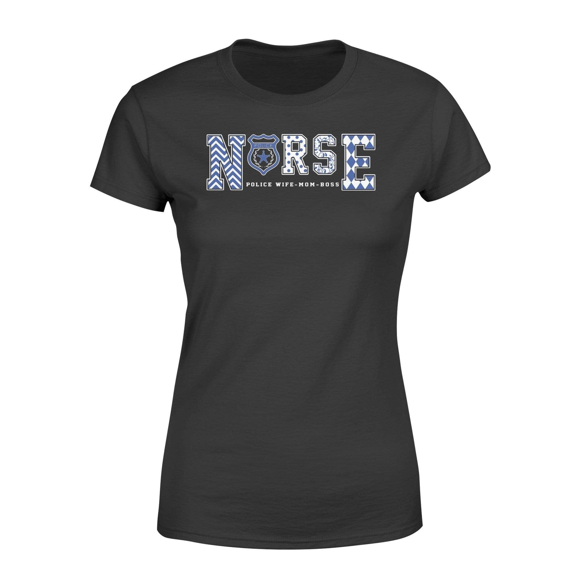 Apparel XS / Black TBL - Nurse Wife Slogan Pattern Shirt - Standard Women's T-shirt - DSAPP