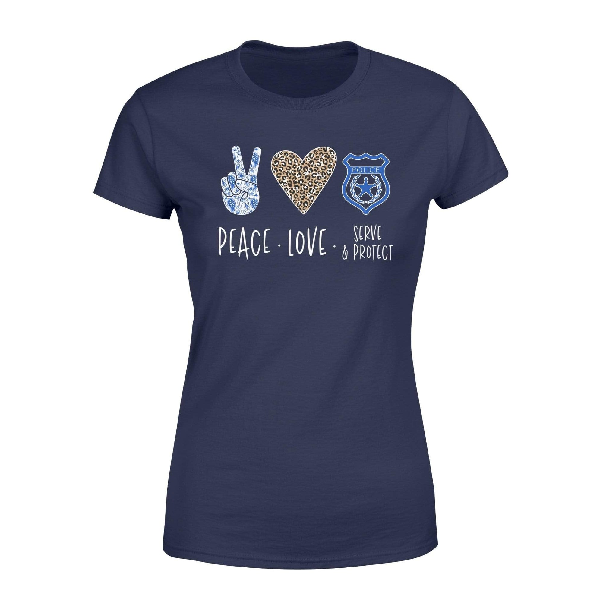 Apparel XS / Navy TBL - Peace Love Police Shirt - Standard Women's T-shirt - DSAPP