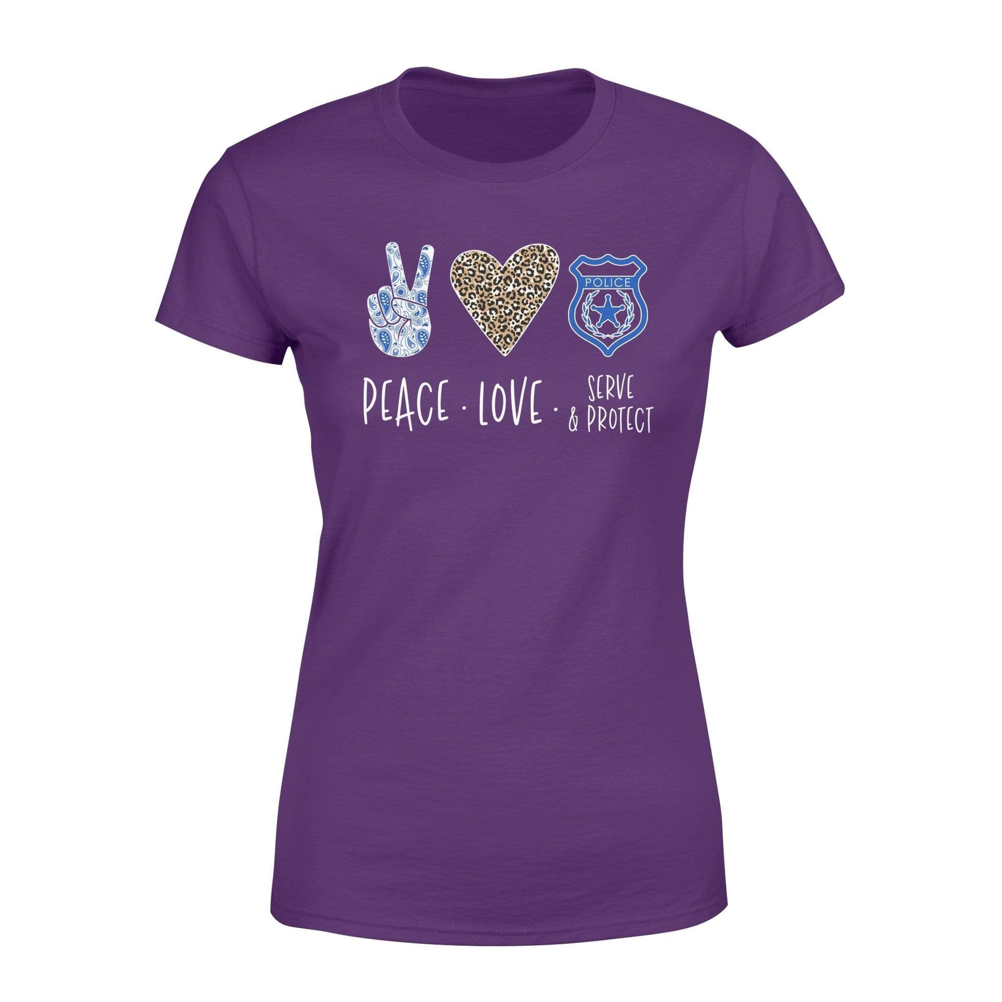 Apparel XS / Purple TBL - Peace Love Police Shirt - Standard Women's T-shirt - DSAPP