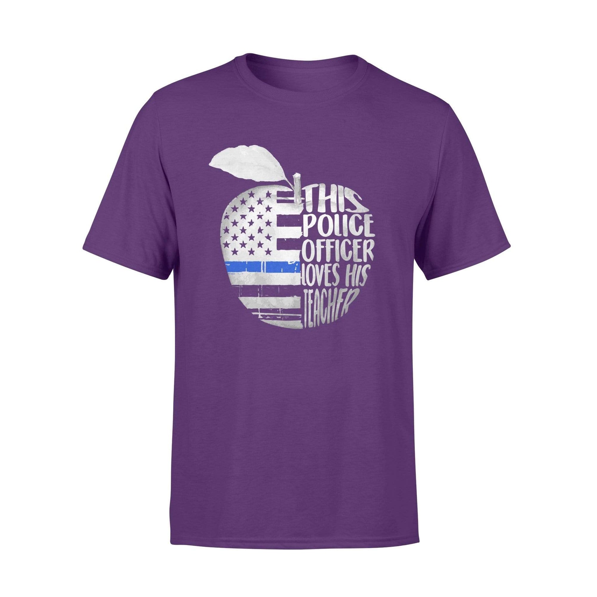 Apparel S / Purple TBL - Police Loves Teacher Shirt - Standard T-shirt - DSAPP