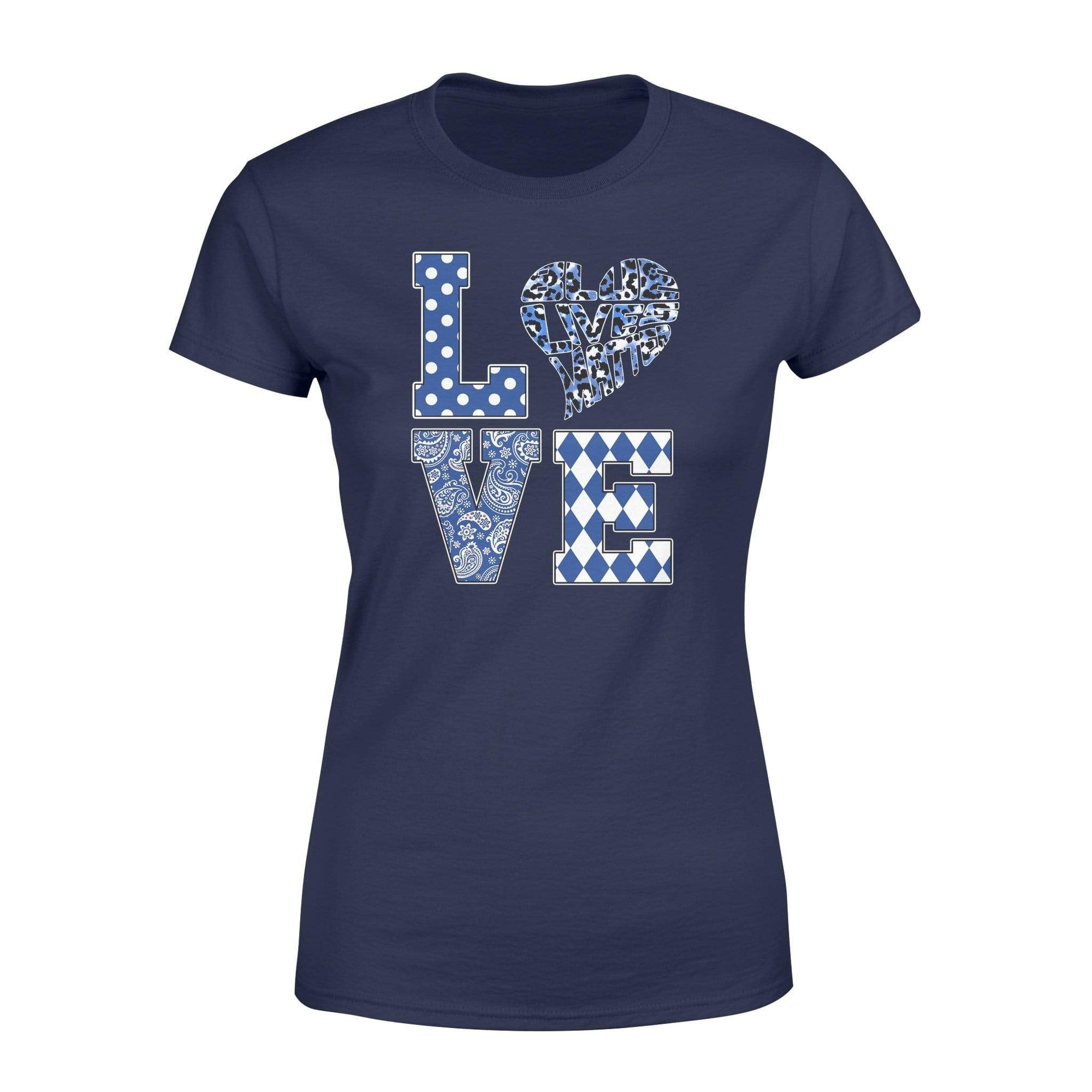 Apparel XS / Navy TBL - Police Stacked Love Shirt - Standard Women's T-shirt - DSAPP
