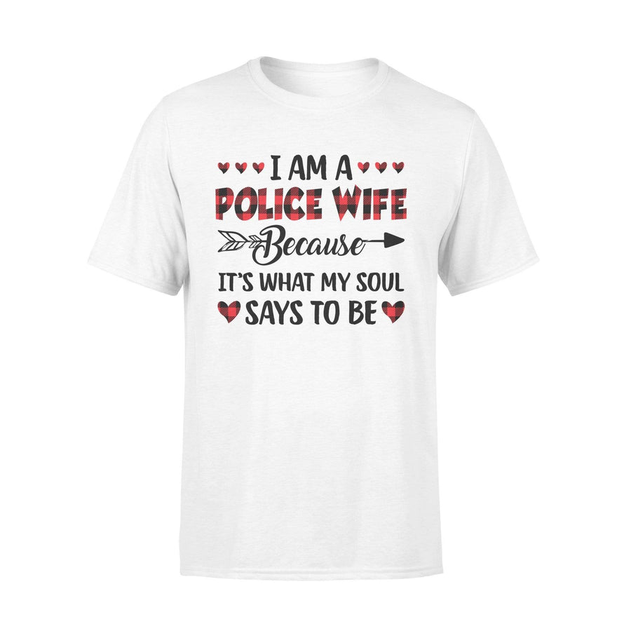 Thin Blue Line - Police Wife Is What My Soul Says To Be Checkered Pattern Shirt