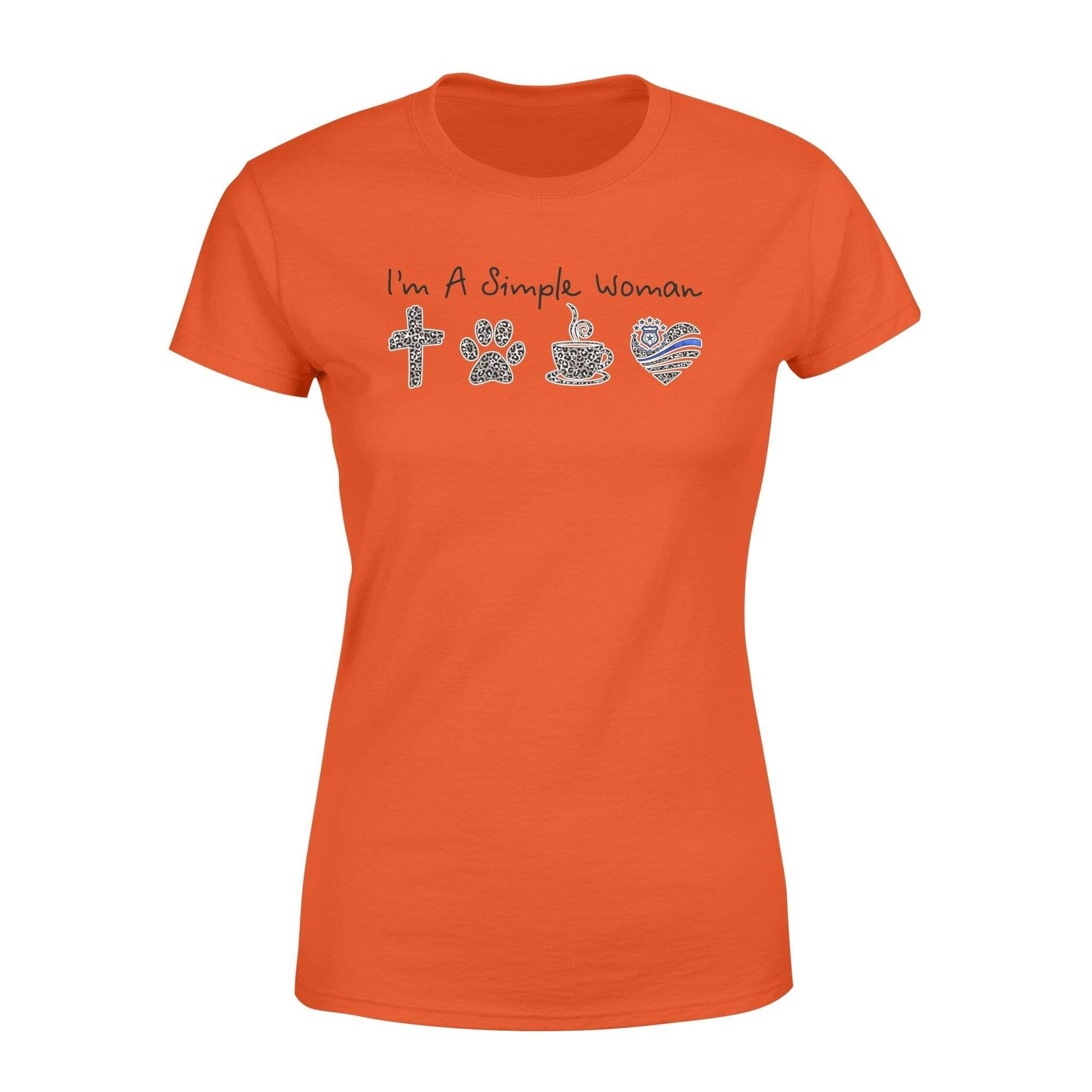 Apparel XS / Orange TBL - Simple Woman Leopard Shirt- Standard Women's T-shirt - DSAOO