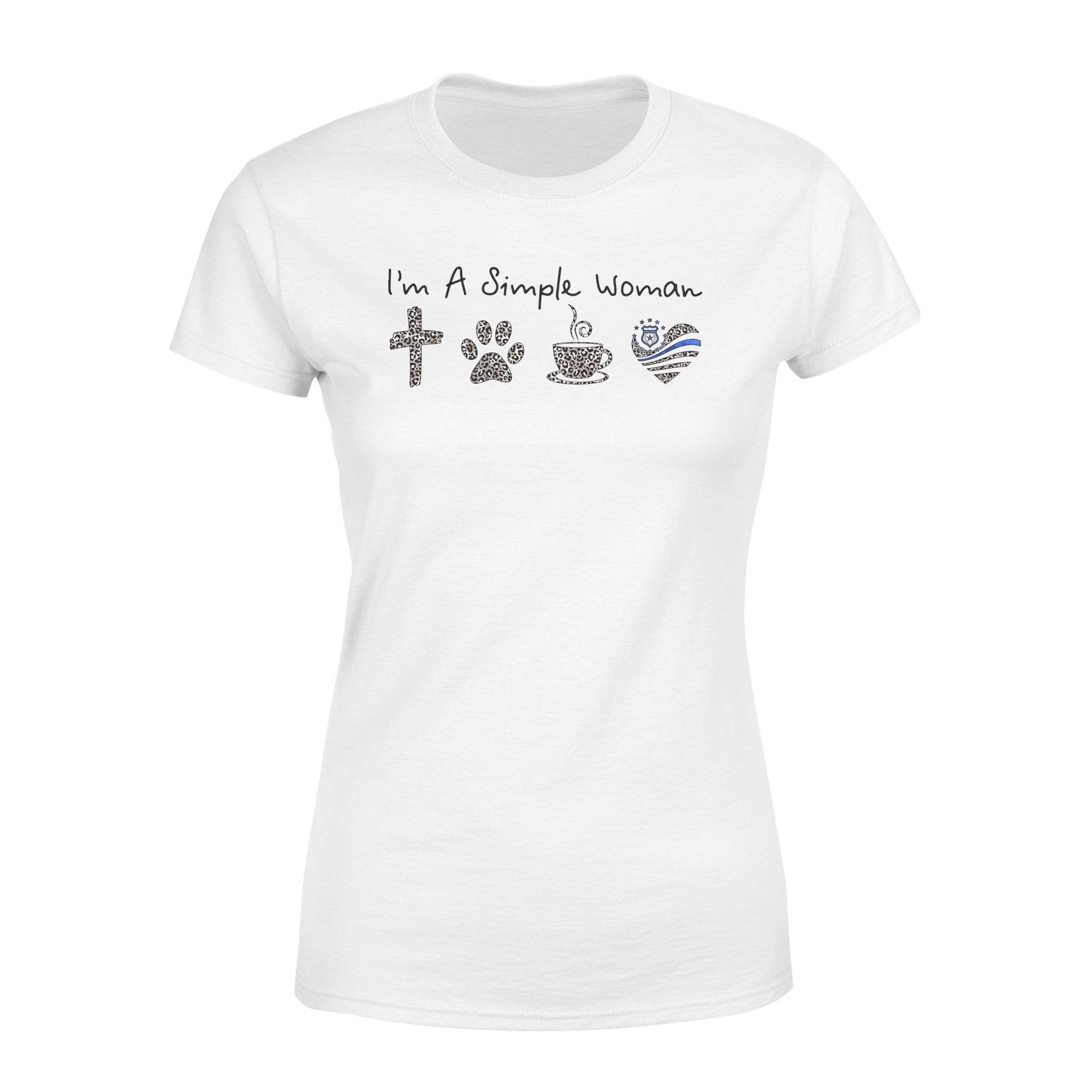 Apparel XS / White TBL - Simple Woman Leopard Shirt- Standard Women's T-shirt - DSAOO