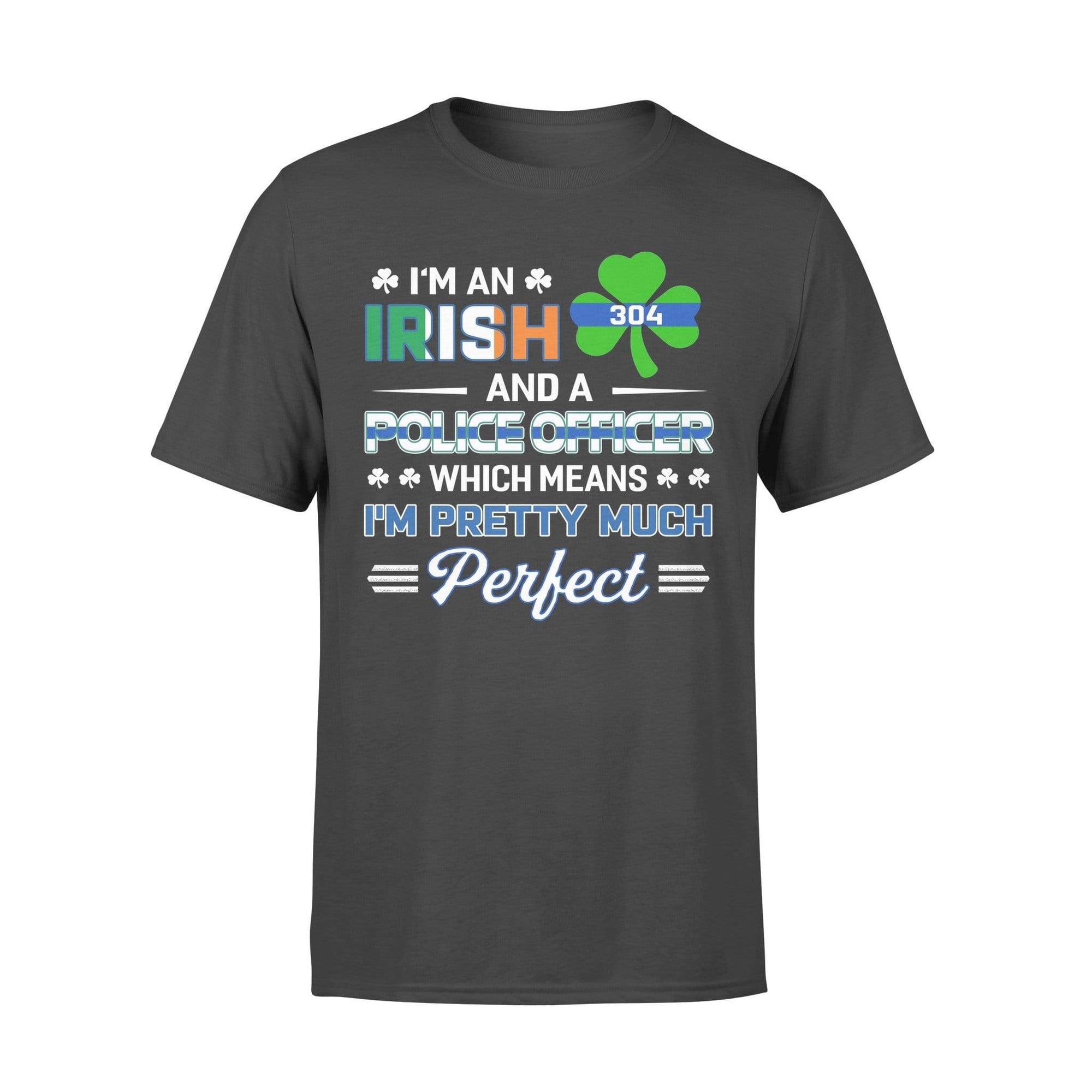 Thin Blue Line - St Patrick Day I Am An Irish And Police Officer Shirt