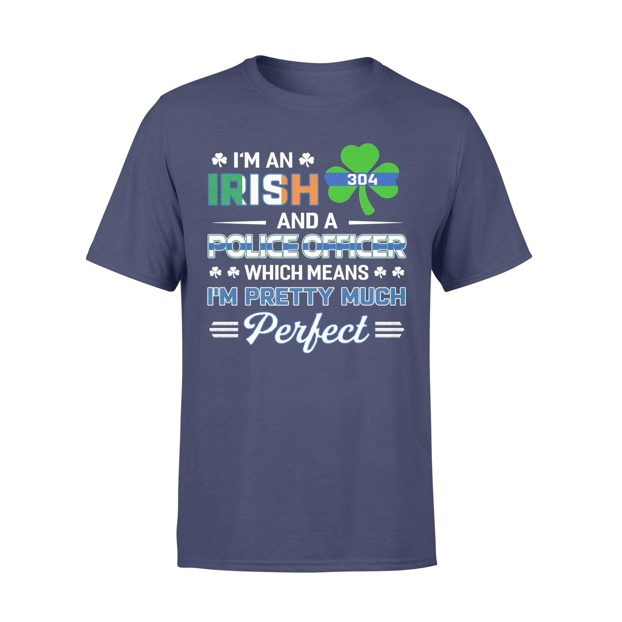 Thin Blue Line - St Patrick Day I Am An Irish And Police Officer Shirt