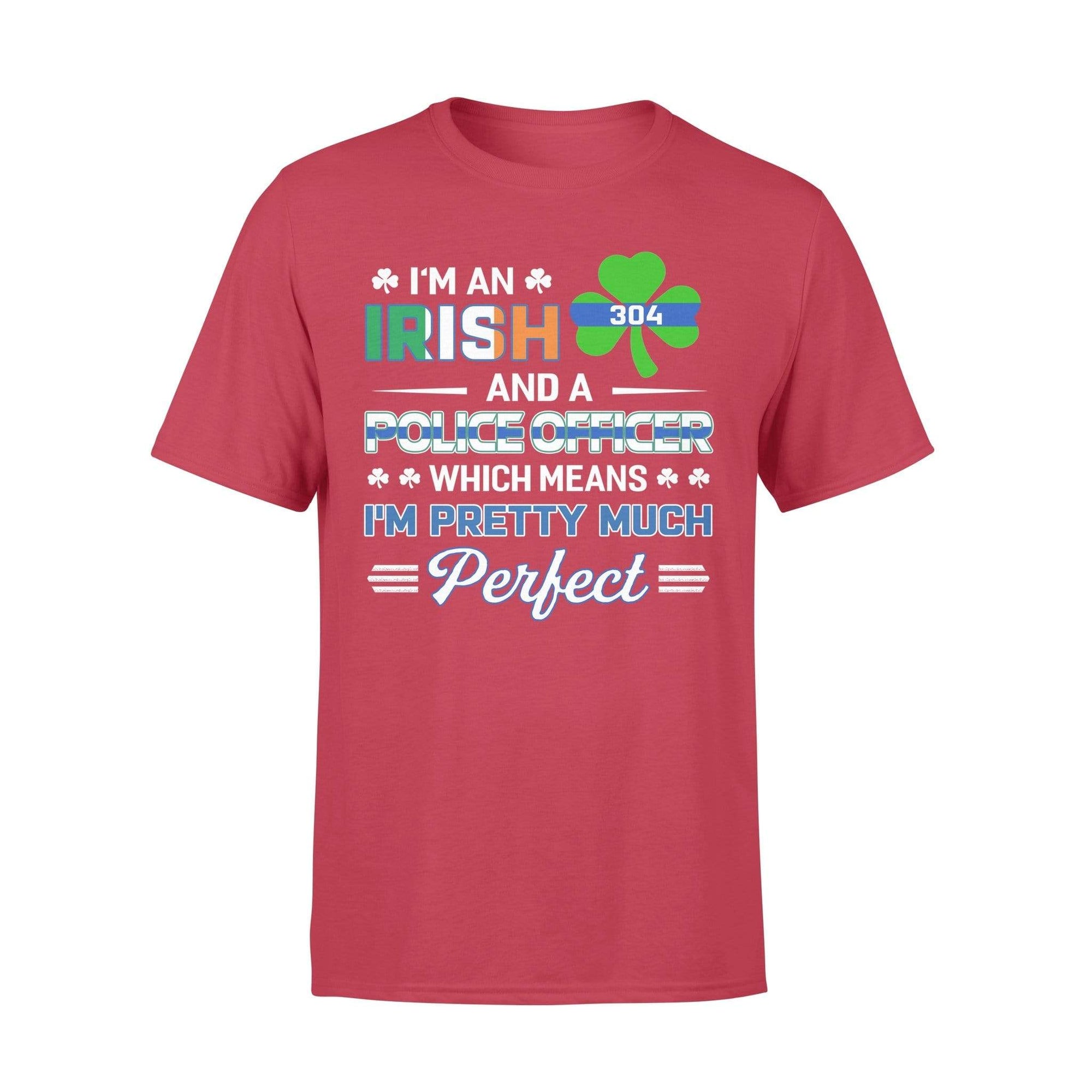 Thin Blue Line - St Patrick Day I Am An Irish And Police Officer Shirt